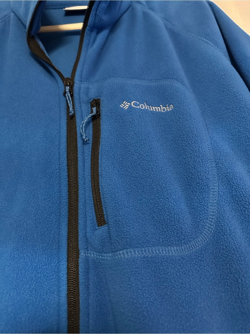 Columbia Sportswear Men’s 3XL Blue Full Zip Fleece Jacket Zip Pockets - Picture 4 of 6